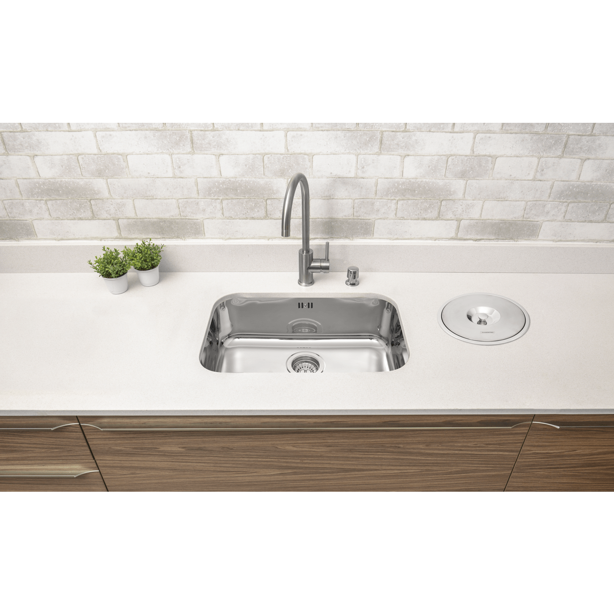 Cuba Inox Tramontina 56x34x17cm Com Válvu...