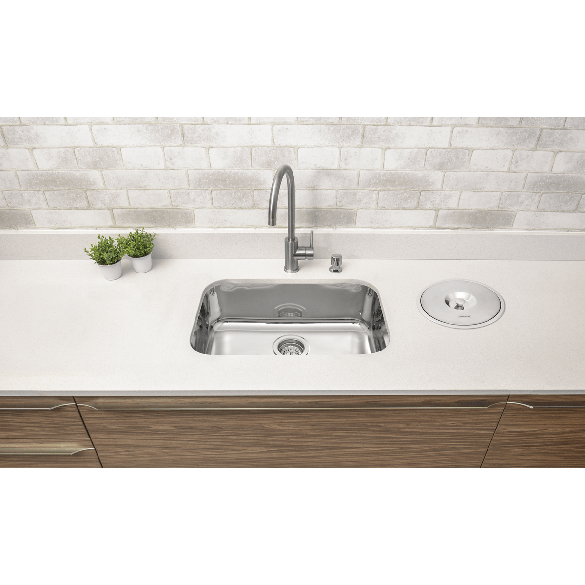 Cuba Inox Tramontina 56x34x17cm Com Válvu...