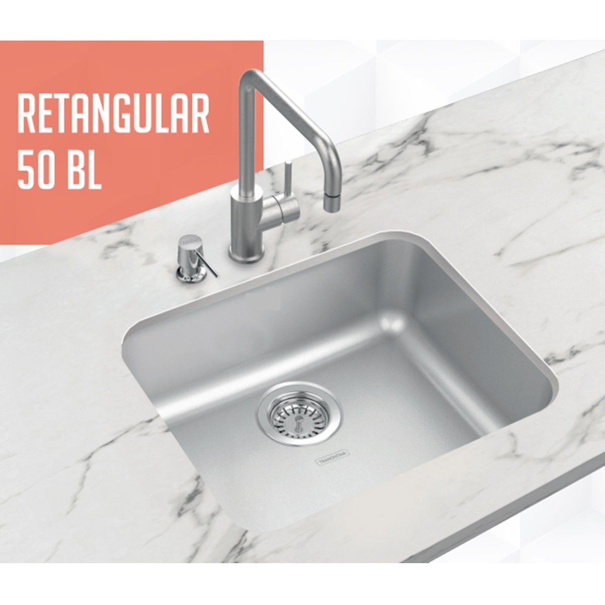 Cuba Inox Tramontina Dora 50 BL R6 (50x40...