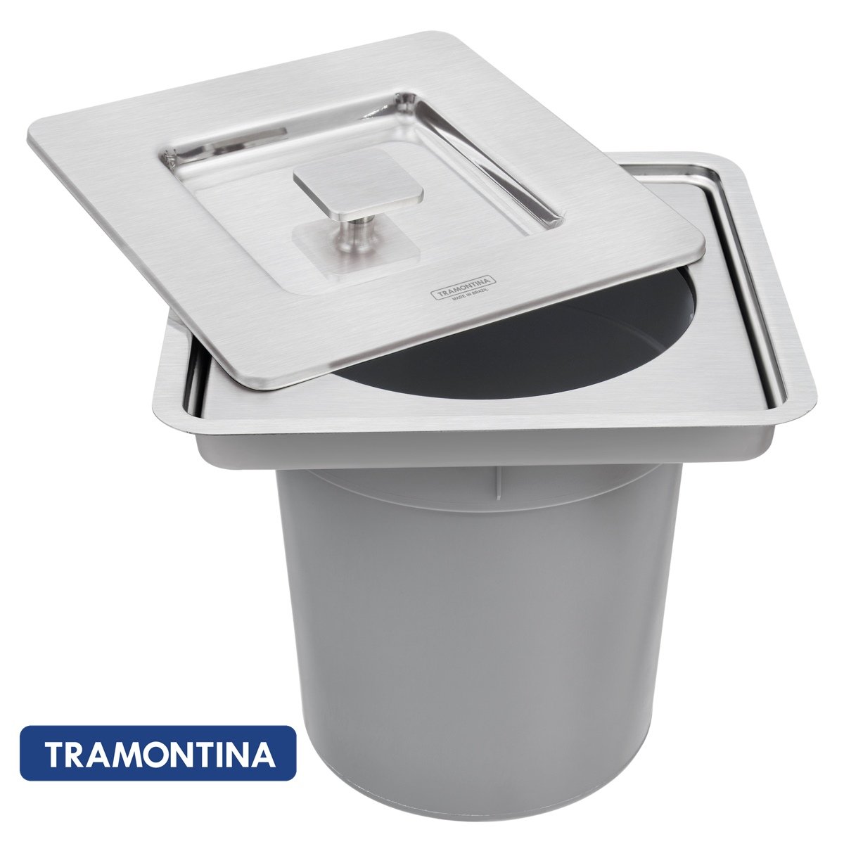 Lixeira de Embutir Quadrada Tramontina Cl...