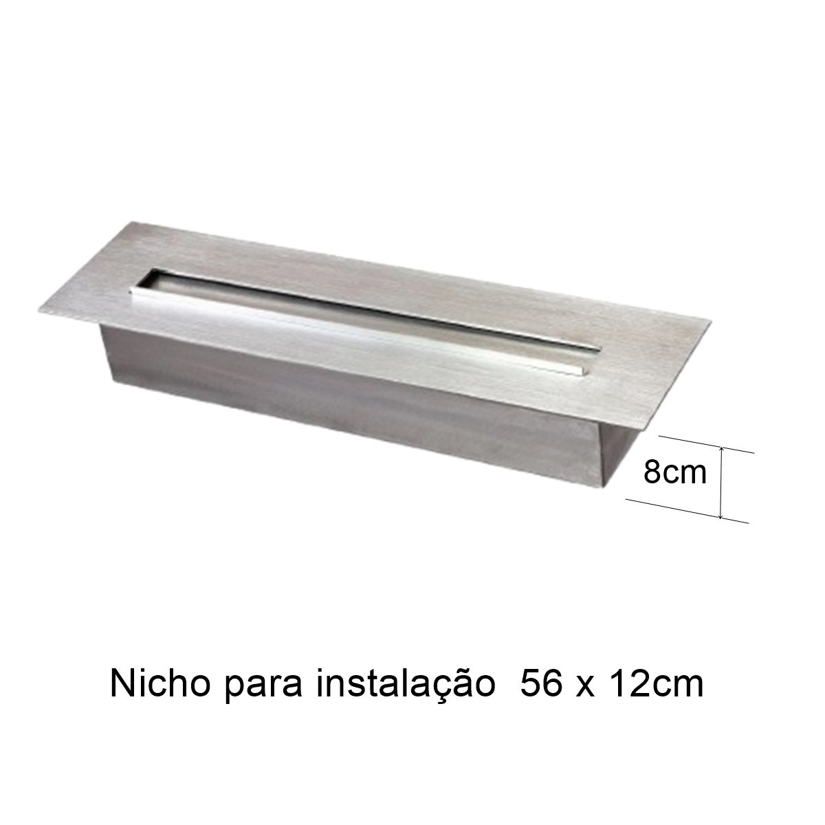 Lareira Queimador Ecológico Inox 60cm