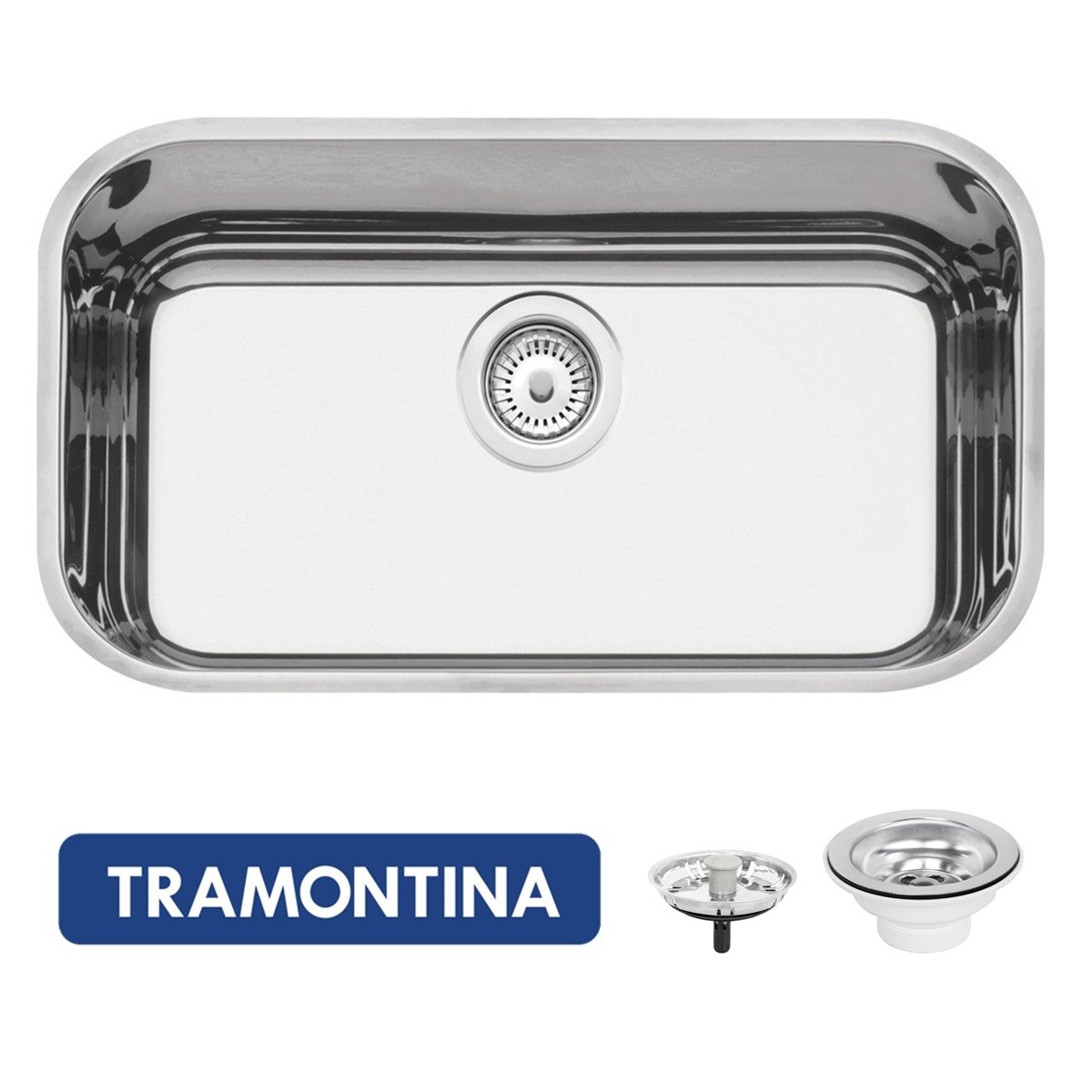 Cuba Inox Tramontina 56x34x17cm Com Válvu...