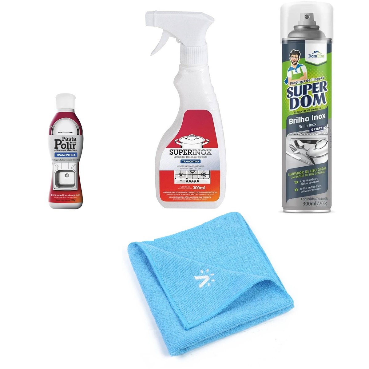 Kit Limpeza Para Produtos em Aço Inox