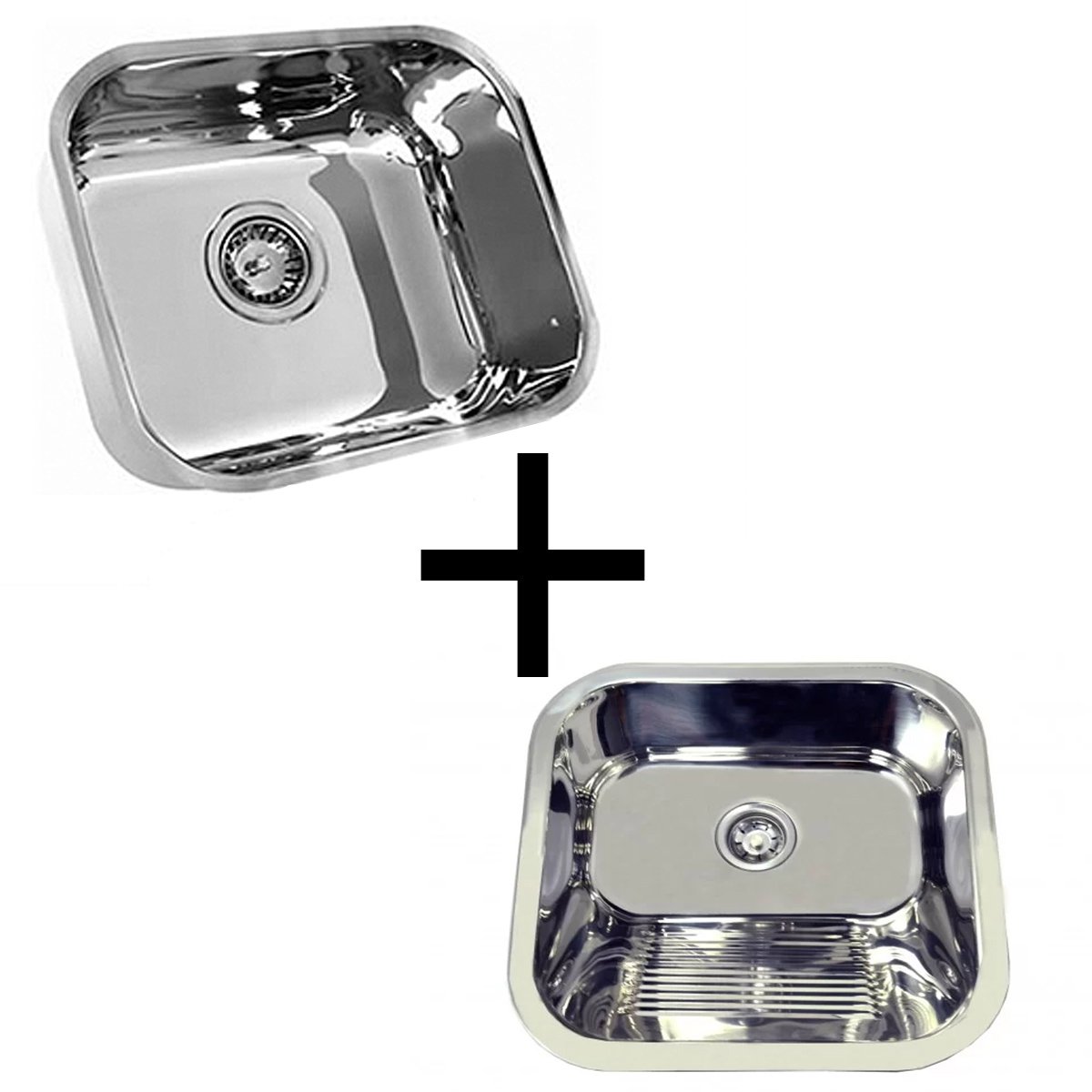 Cuba Inox Cozinha 40x34x14cm + Tanque 40x...