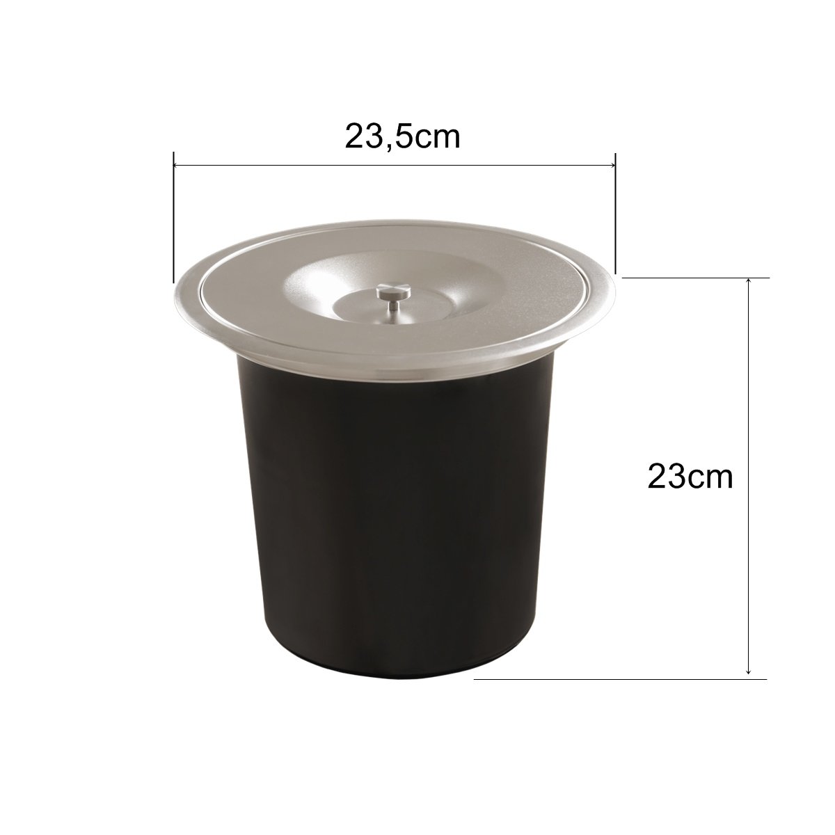 Lixeira Inox De Embutir no Granito 5 litr...