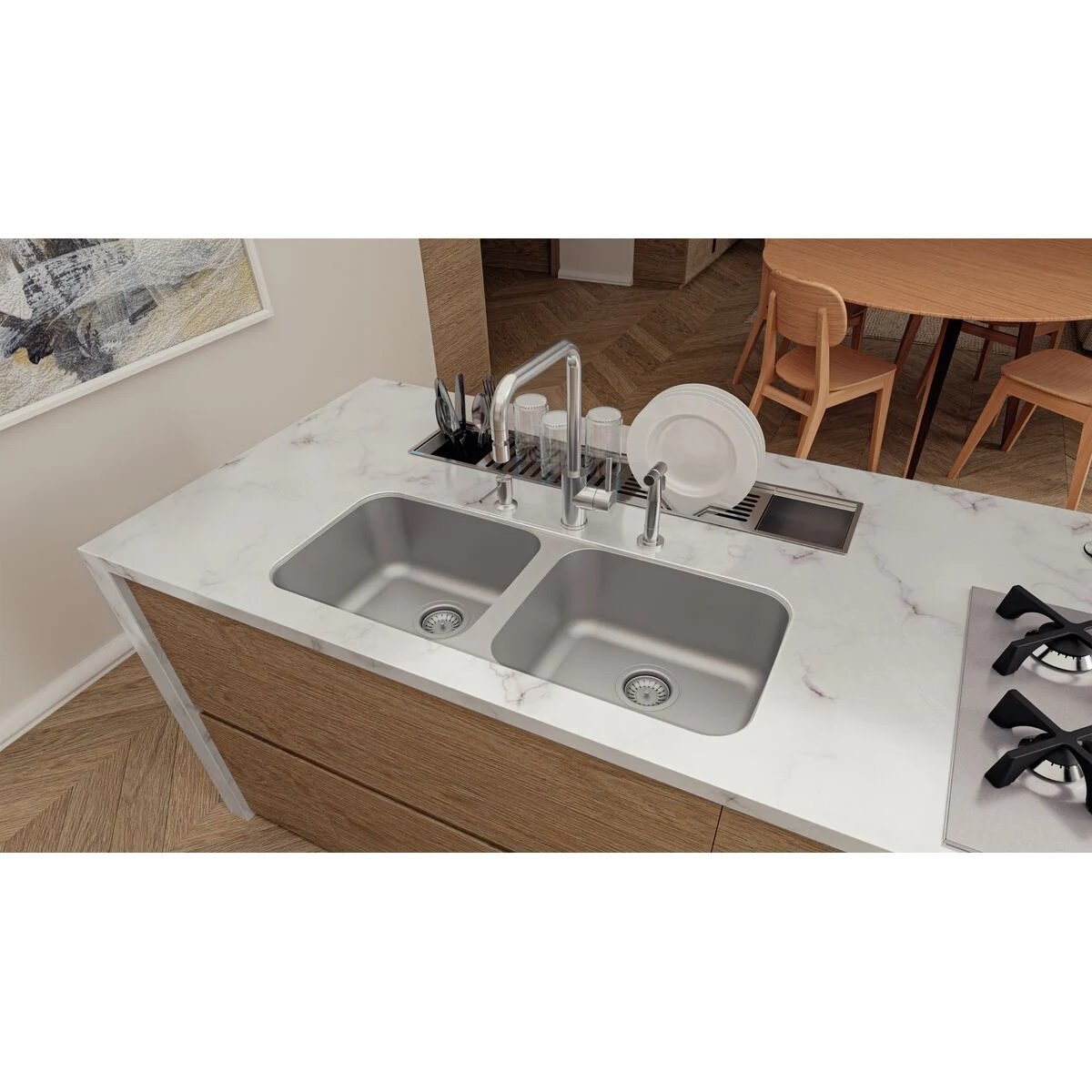 Cuba Inox Dupla Tramontina Dora Duo 2C 40 BL