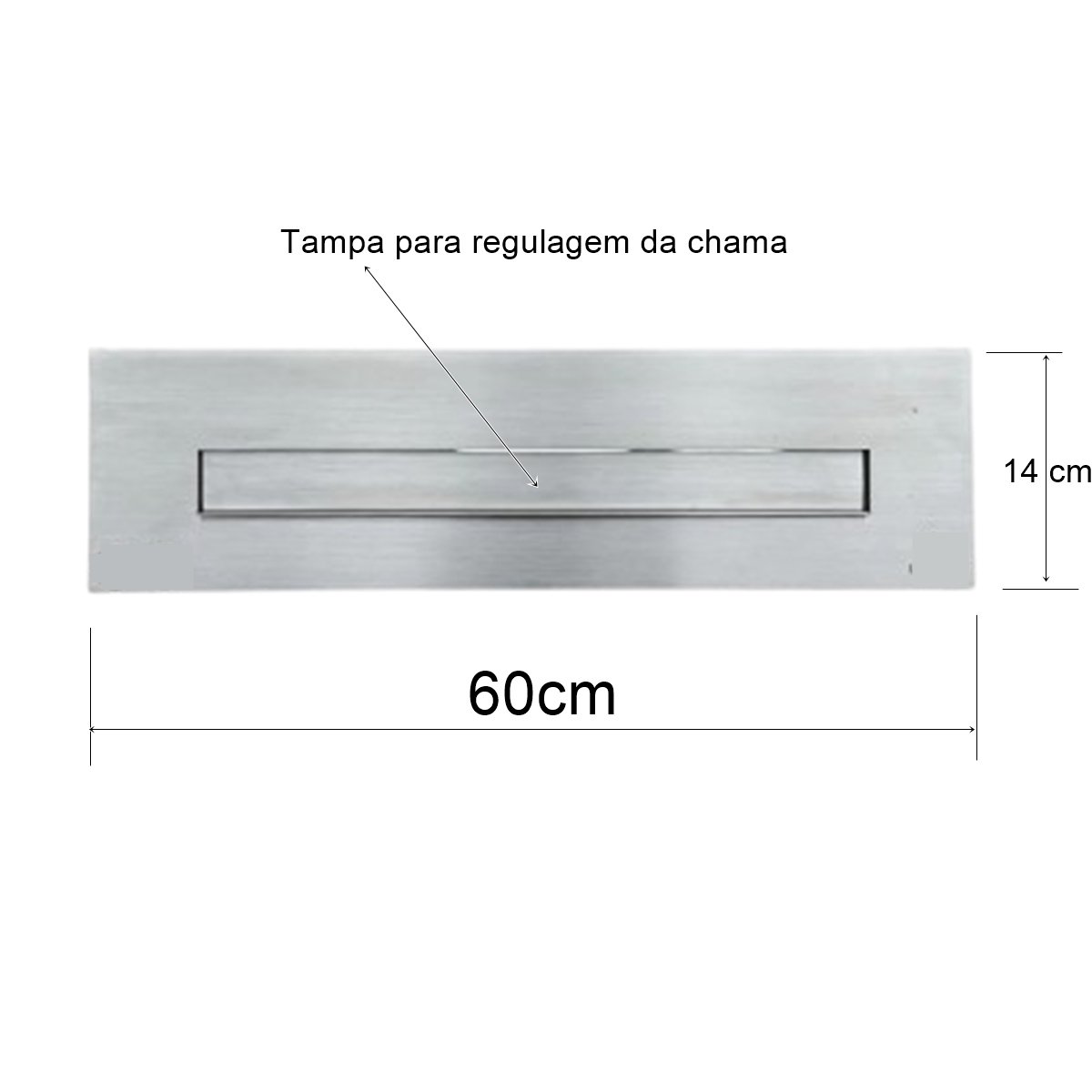 Lareira Queimador Ecológico Inox 60cm