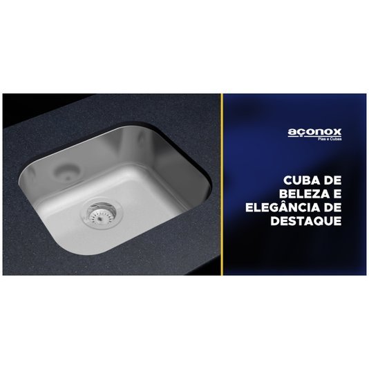 Cuba Inox Tramontina 40x34x17cm Fosca Com...