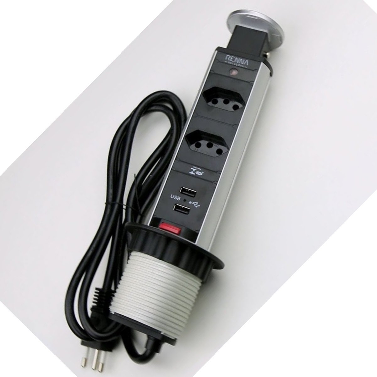 Torre De Tomadas USB Manual Bivolt 16a Pr...