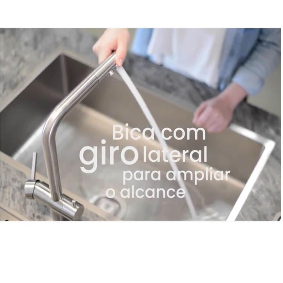 Torneira Monocomando Inox Tramontina Mond...