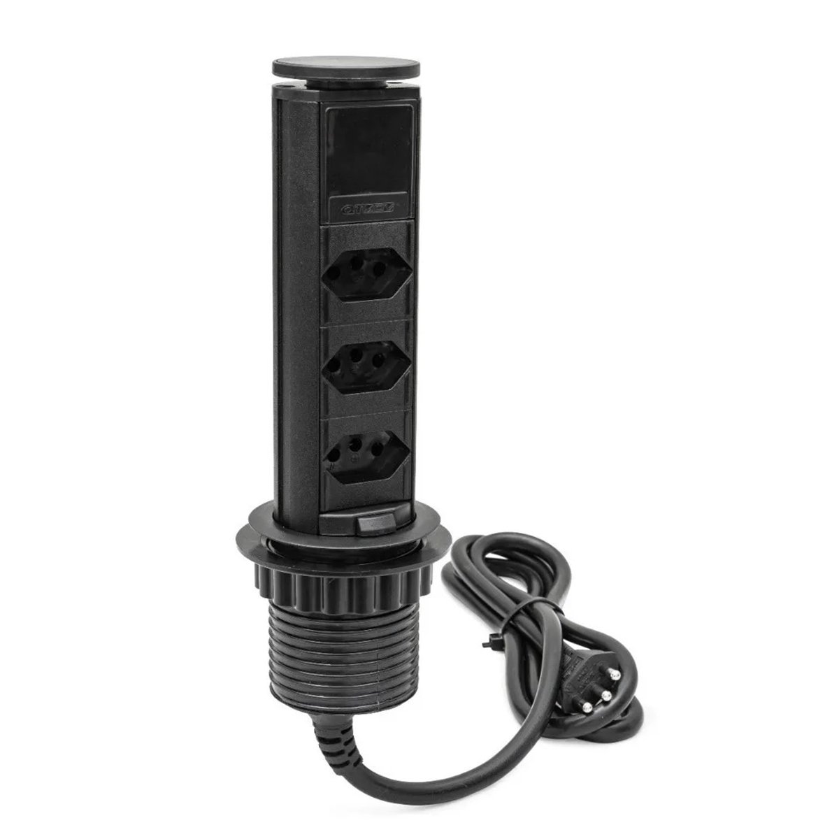 Torre de Tomadas Preta Manual Multiplug R...