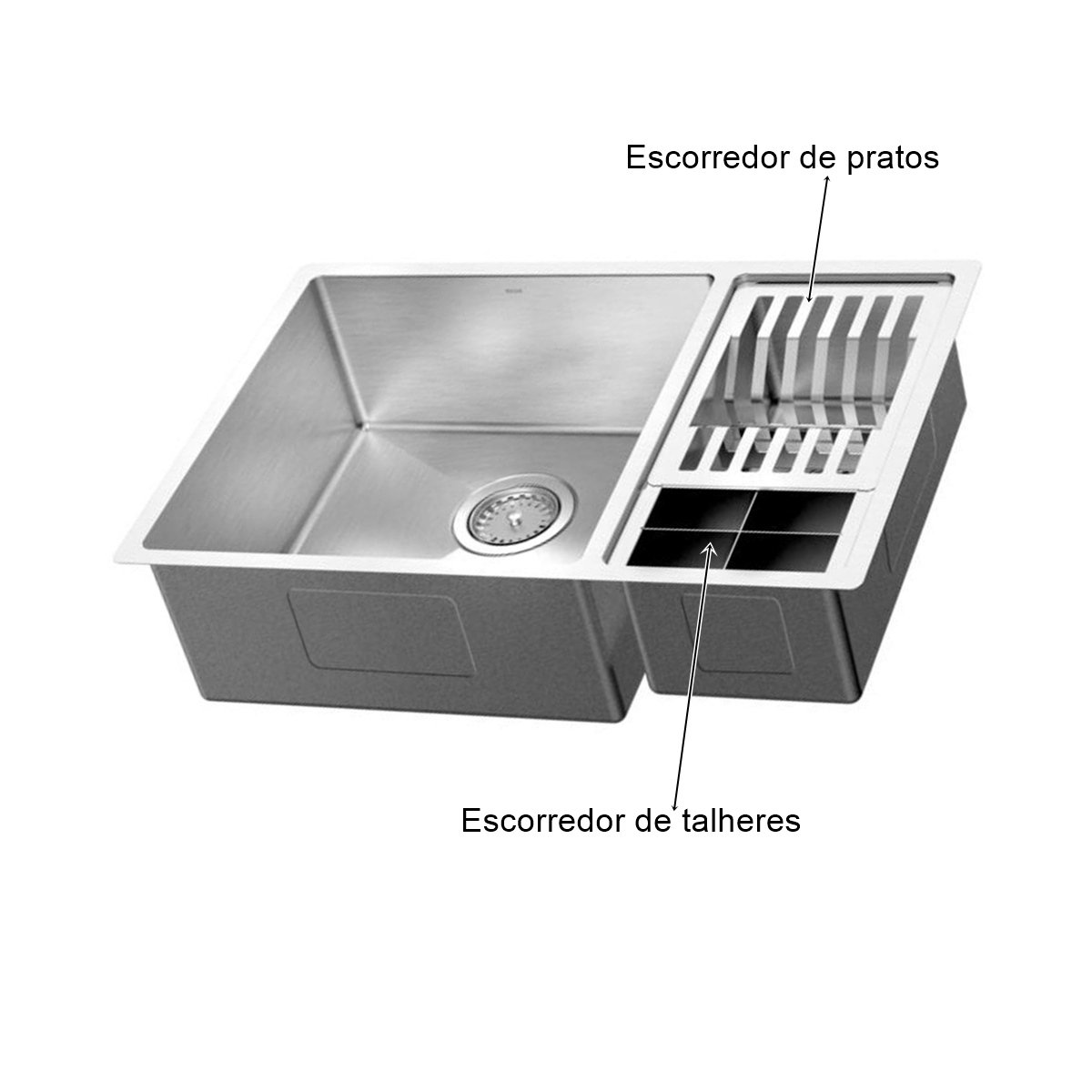 Cuba Inox Docol Bistrô 60x40x20cm Com Can...