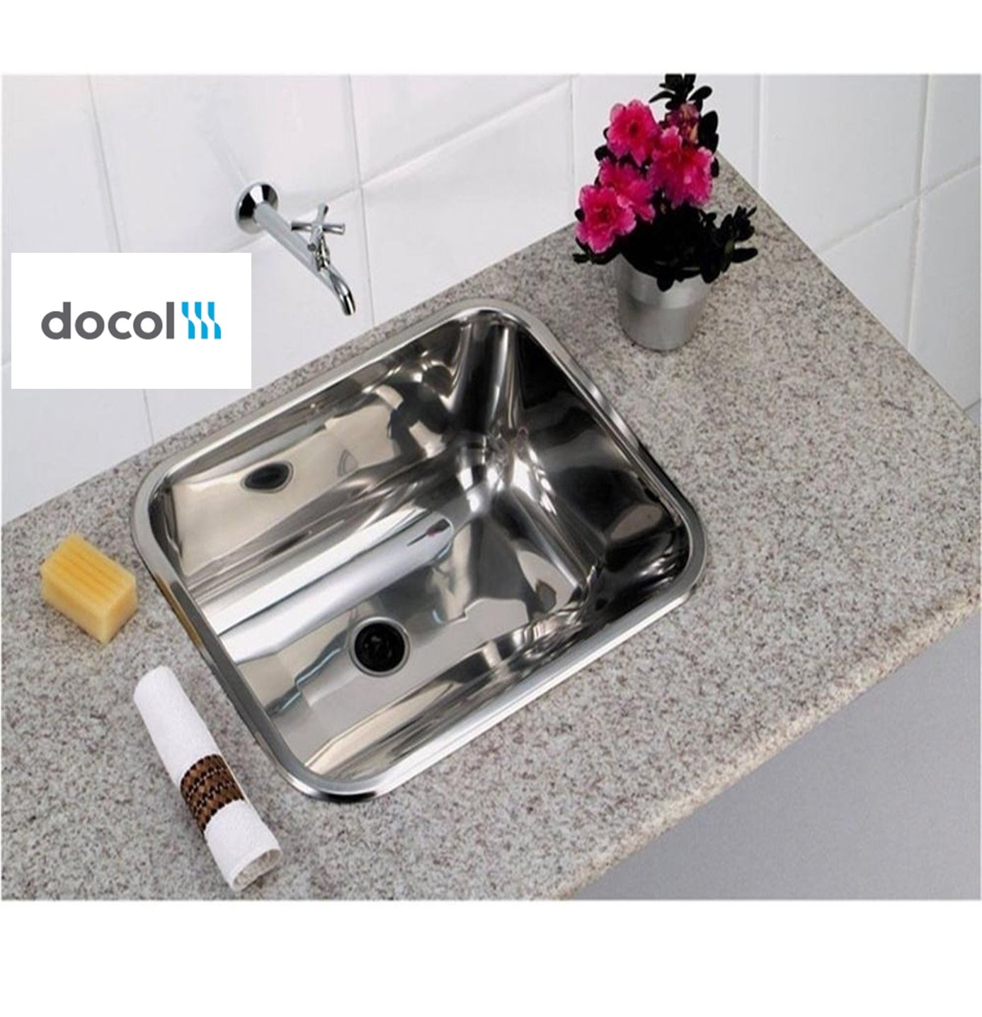 Tanque Inox Monobloco Docol 55x45x23cm Al...